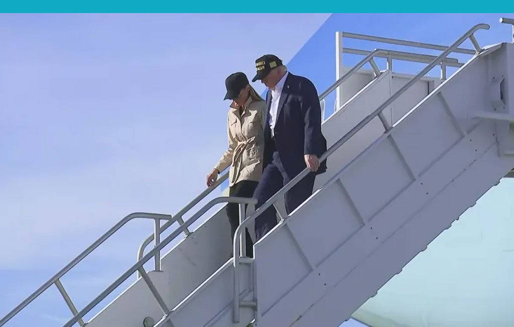 Trump Arrives in Los Angeles to Tour Wildfire Damage